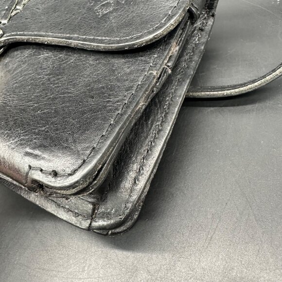 Patricia Nash Black Leather Crossbody Shoulder Bag Purse Removable Strap Clutch - Picture 10 of 14